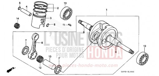 KURBELWELLE/KOLBEN SJ50S de 1995