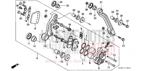VORDERRAD-BREMSSATTEL SJ50S de 1995