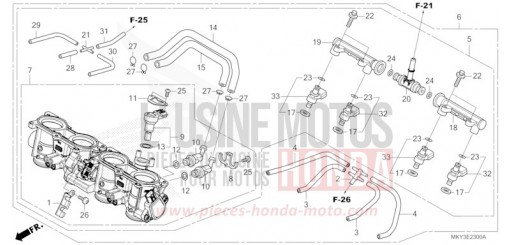 DROSSELKLAPPENGEHAEUSE CB650RAP de 2023