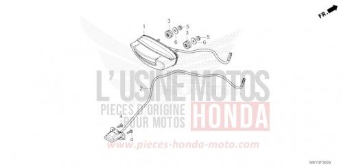 HECKLEUCHTE/KENNZEICHENBELEUCHTUNG CB650RAP de 2023