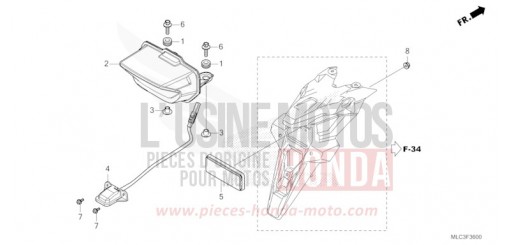 HECKLEUCHTE/KENNZEICHENBELEUCHTUNG XL750P de 2023
