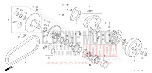 ABTRIEBSFLAECHE WW125AP de 2023