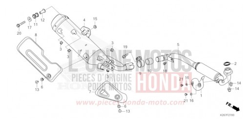 ABGAS-SCHALLDAEMPFER MSX125AP de 2023