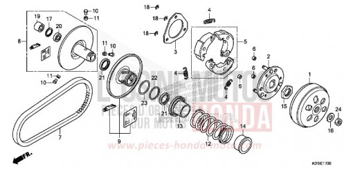 ABTRIEBSFLAECHE SH125ADE de 2014