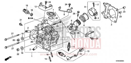 ZYLINDERKOPF SH125ADE de 2014