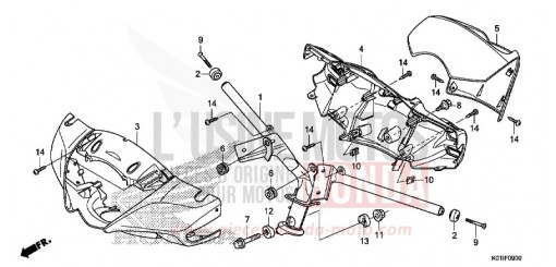 LENKERGRIFF/GRIFFABDECKUNG SH125ADE de 2014