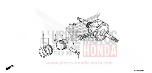 VILEBREQUIN/PISTON SH125ADG de 2016