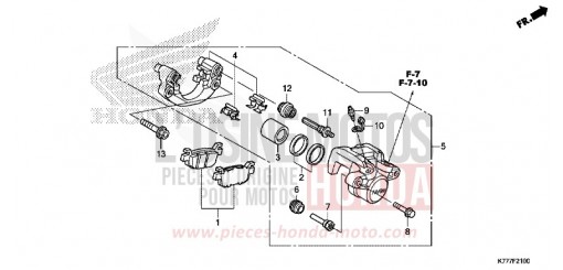HINTERRAD-BREMSSATTEL SH125ADH de 2017
