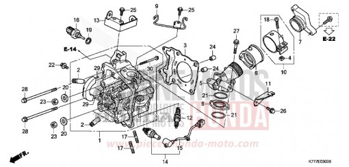 ZYLINDERKOPF SH125ADH de 2017