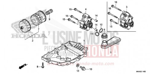 OELWANNE/OELPUMPE NC750XAJ de 2018