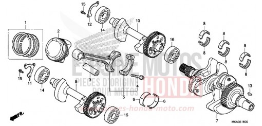 KURBELWELLE/KOLBEN NC750XAJ de 2018