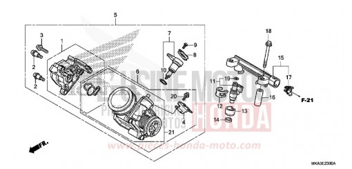 DROSSELKLAPPENGEHAEUSE NC750XAJ de 2018