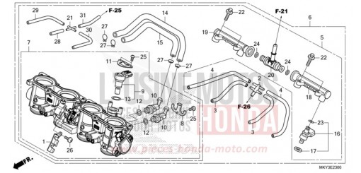 DROSSELKLAPPENGEHAEUSE CBR650RAN de 2022