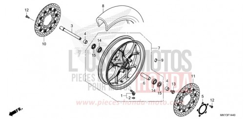 VORDERRAD CBR650RAN de 2022