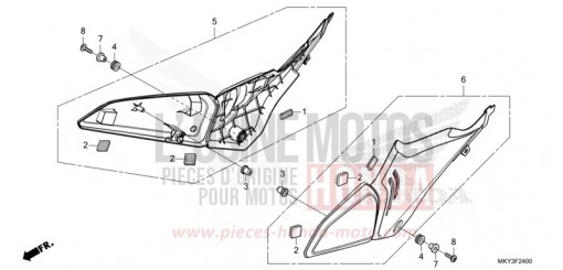 SEITENABDECKUNG CBR650RAN de 2022