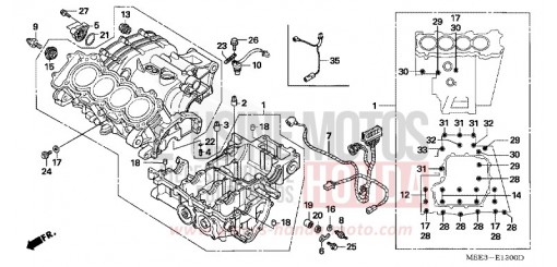 KURBELGEHAEUSE CBR600RR3 de 2003