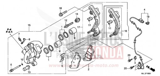 VORDERRAD-BREMSSATTEL NC750XDE de 2014