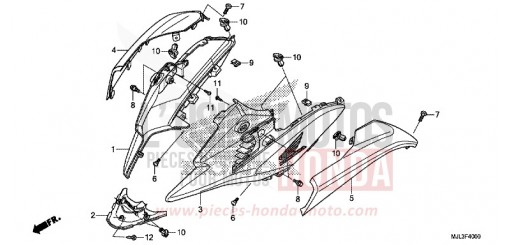 SEITENVERKLEIDUNG NC750XDE de 2014
