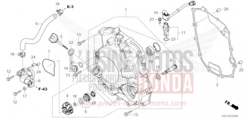 KURBELGEHAEUSEABDECKUNG/WASSERPUMPE ADV350AR de 2024