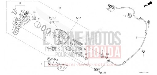 HINTERRAD-BREMSSATTEL CB500FAR de 2024