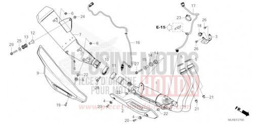 ABGAS-SCHALLDAEMPFER CB500FAR de 2024