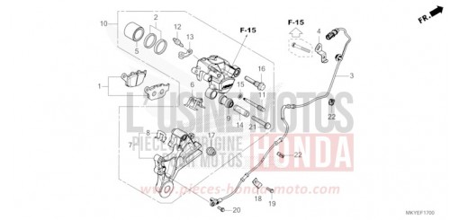 HINTERRAD-BREMSSATTEL CBR650RAR de 2024