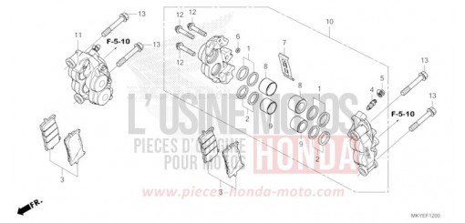 VORDERRAD-BREMSSATTEL CBR650RAR de 2024