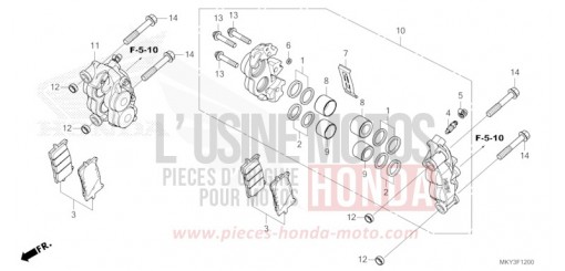 VORDERRAD-BREMSSATTEL CBR650RAP de 2023