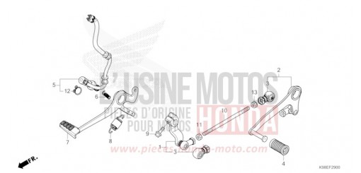 PEDAL CBF125NAR de 2024