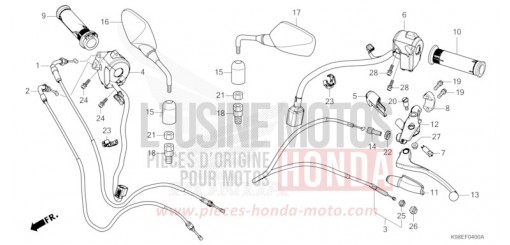 HEBELGRIFF/SCHALTER/KABEL/SPIEGEL CBF125NAR de 2024