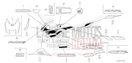 MARKE/STREIFEN CBR1000SPR de 2024