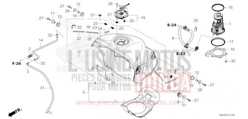 KRAFTSTOFFTANK/KRAFTSTOFFPUMPE CBR1000STR de 2024