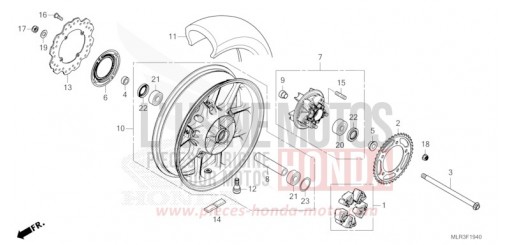 HINTERRAD CBR500RAR de 2024