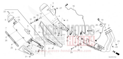ABGAS-SCHALLDAEMPFER CBR500RAR de 2024
