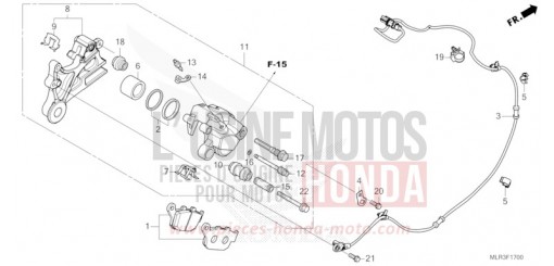 HINTERRAD-BREMSSATTEL CBR500RAR de 2024