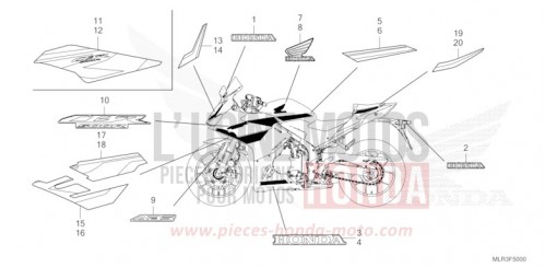 MARKE/STREIFEN CBR500RAR de 2024