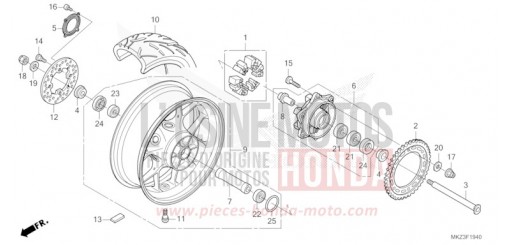 HINTERRAD CBR600R3R de 2024