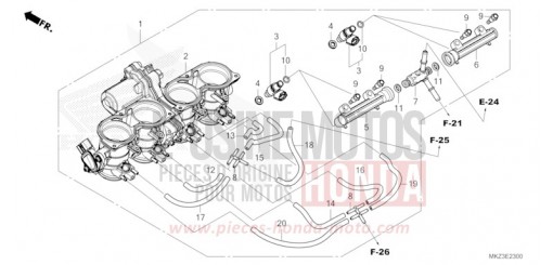 DROSSELKLAPPENGEHAEUSE CBR600R3R de 2024