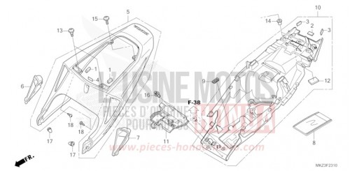 SITZVERKLEIDUNG CBR600R3R de 2024
