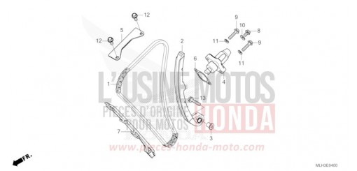NOCKENWELLENKETTE/SPANNVORRICHTUNG CMX500A2R de 2024