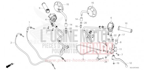 HEBELGRIFF/SCHALTER/KABEL/SPIEGEL CMX500A2R de 2024