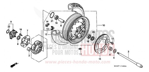 HINTERRAD GL1500SEY de 2000