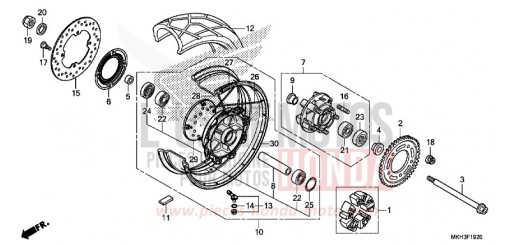 HINTERRAD ADV750J de 2018