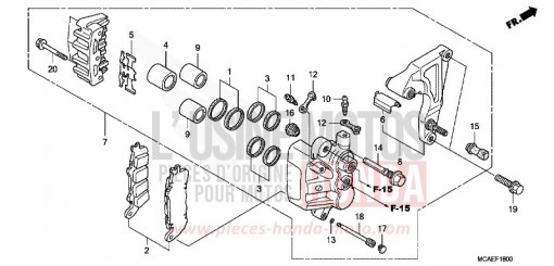 HINTERRAD-BREMSSATTEL GL18009 de 2009