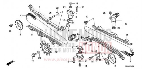NOCKENWELLENKETTE/SPANNVORRICHTUNG GL1800A5 de 2005
