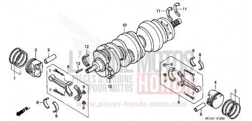 KURBELWELLE/KOLBEN GL1800A5 de 2005