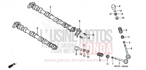 NOCKENWELLE/VENTIL CB900F2 de 2002