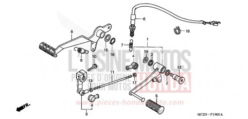 PEDAL CB900F2 de 2002