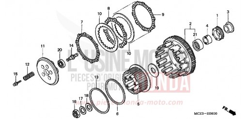 KUPPLUNG CB900F2 de 2002