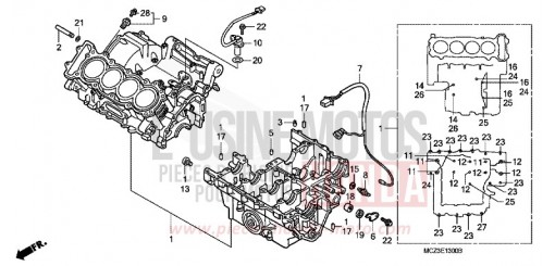 KURBELGEHAEUSE CB900F2 de 2002